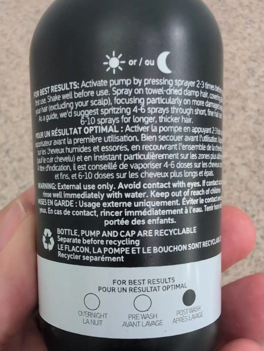 The Inkey List PCA Bond Repair Hair Treatment, 3.4 Fl Oz Spritz
